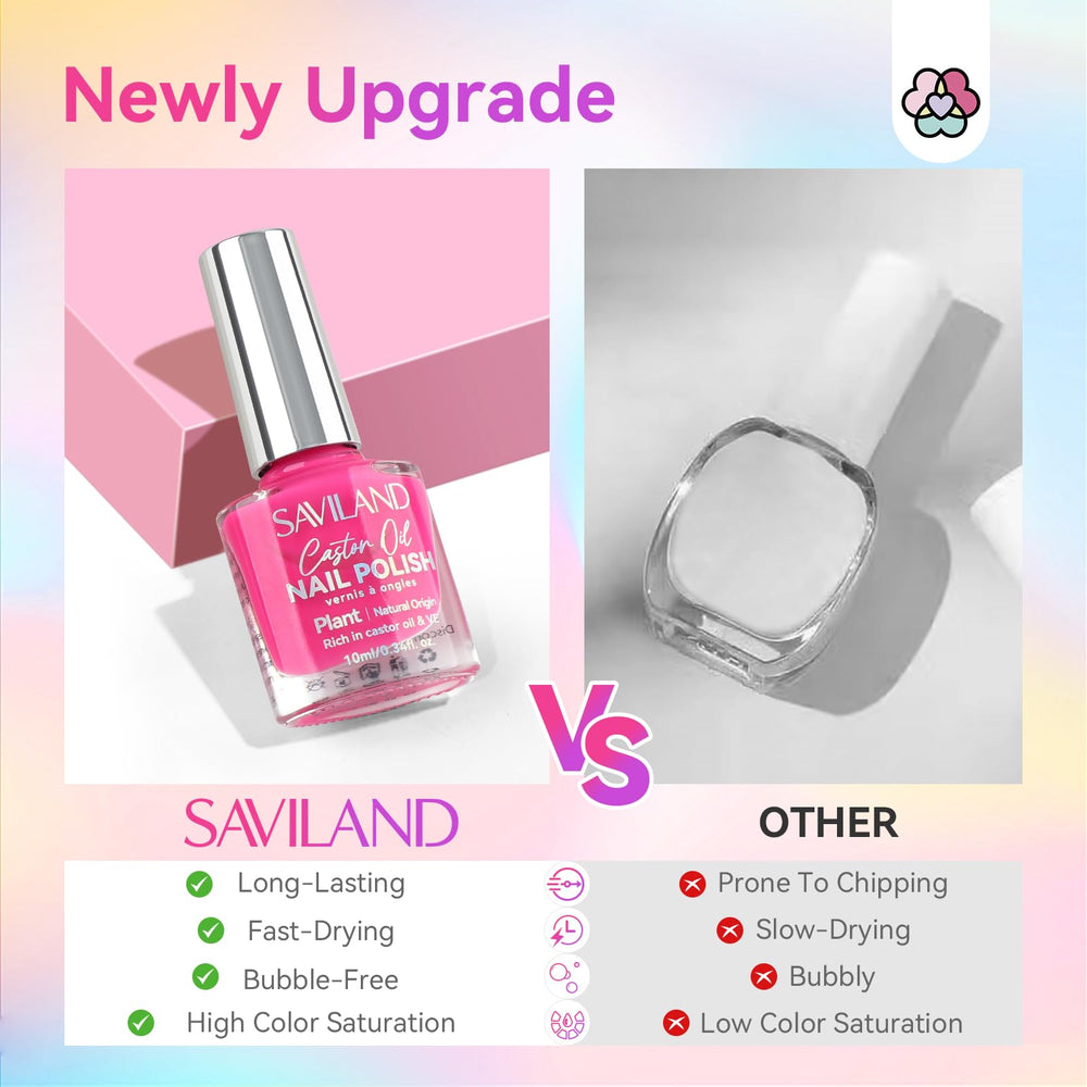 SAVILAND angled brush application demonstrates precise, easy nail-polish strokes