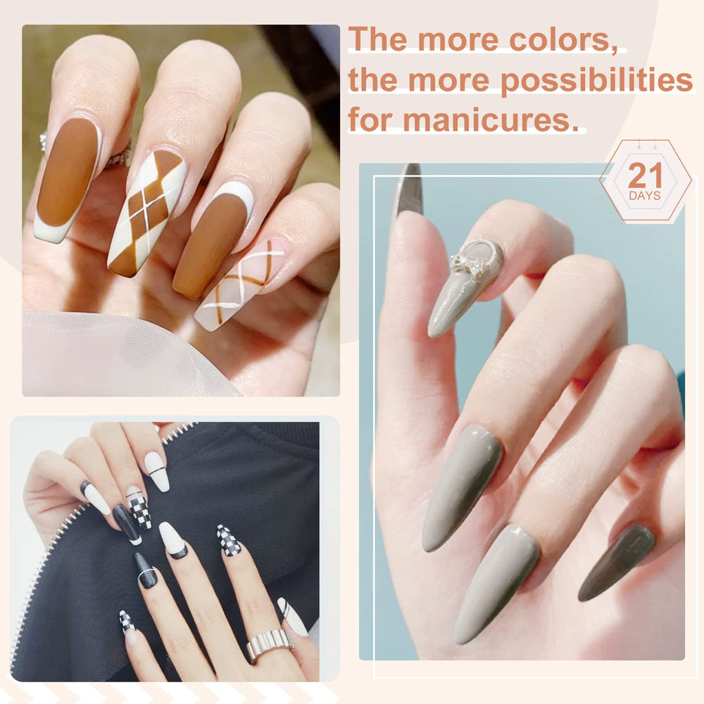 SAVILAND base and top gels with glossy and matte finishes for durable nails