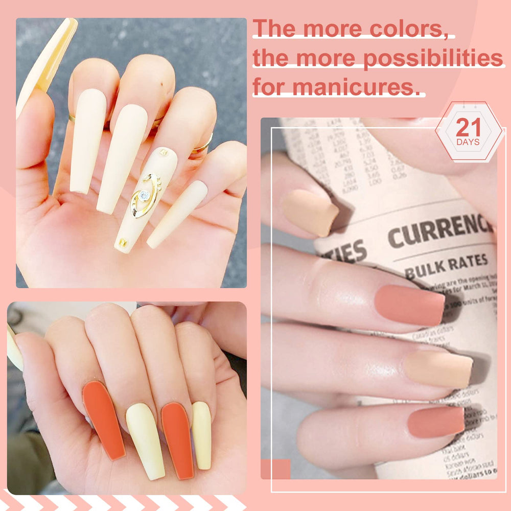 SAVILAND base coat and foundation gels shown—smooth base improves color adhesion.