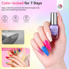 SAVILAND nail polish base coat and top coats for versatile finishes.