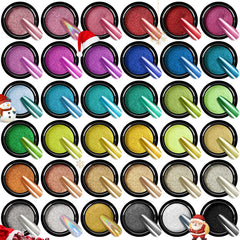 Saviland chrome nail powder collection provides versatile 36 colors for at-home manicures variety.