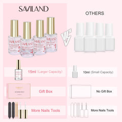SAVILAND base and top coat bottle for durable dip nails