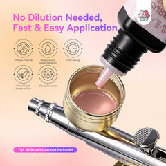SAVILAND gel polish dispense flow shows smooth, clog-free spray across nails