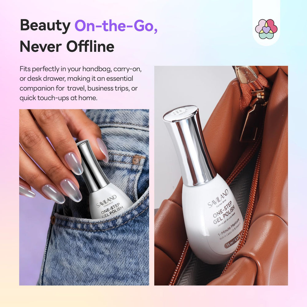 SAVILAND gentle gel polish formula with fewer chemicals for nails