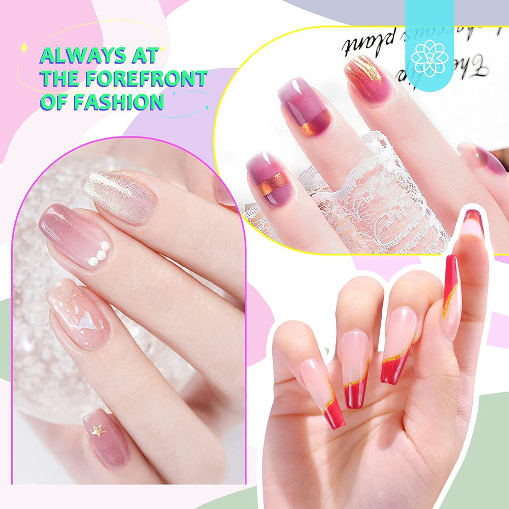 Saviland glossy top coat enhances shine and protection.