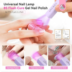 SAVILAND LED nail lamp with 360-degree rotation for hands-free curing.