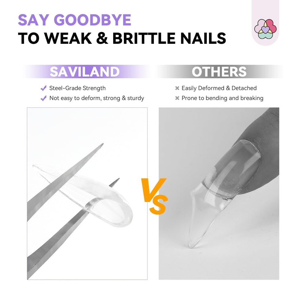 SAVILAND matte top gel for chic, understated styles.