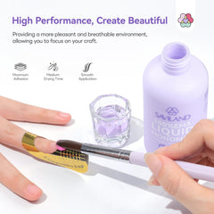SAVILAND MMA-free EMA monomer provides smooth, non-yellowing results for natural-looking nails.