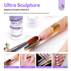 SAVILAND nail art extension sculpting scene showing smooth self-leveling results.