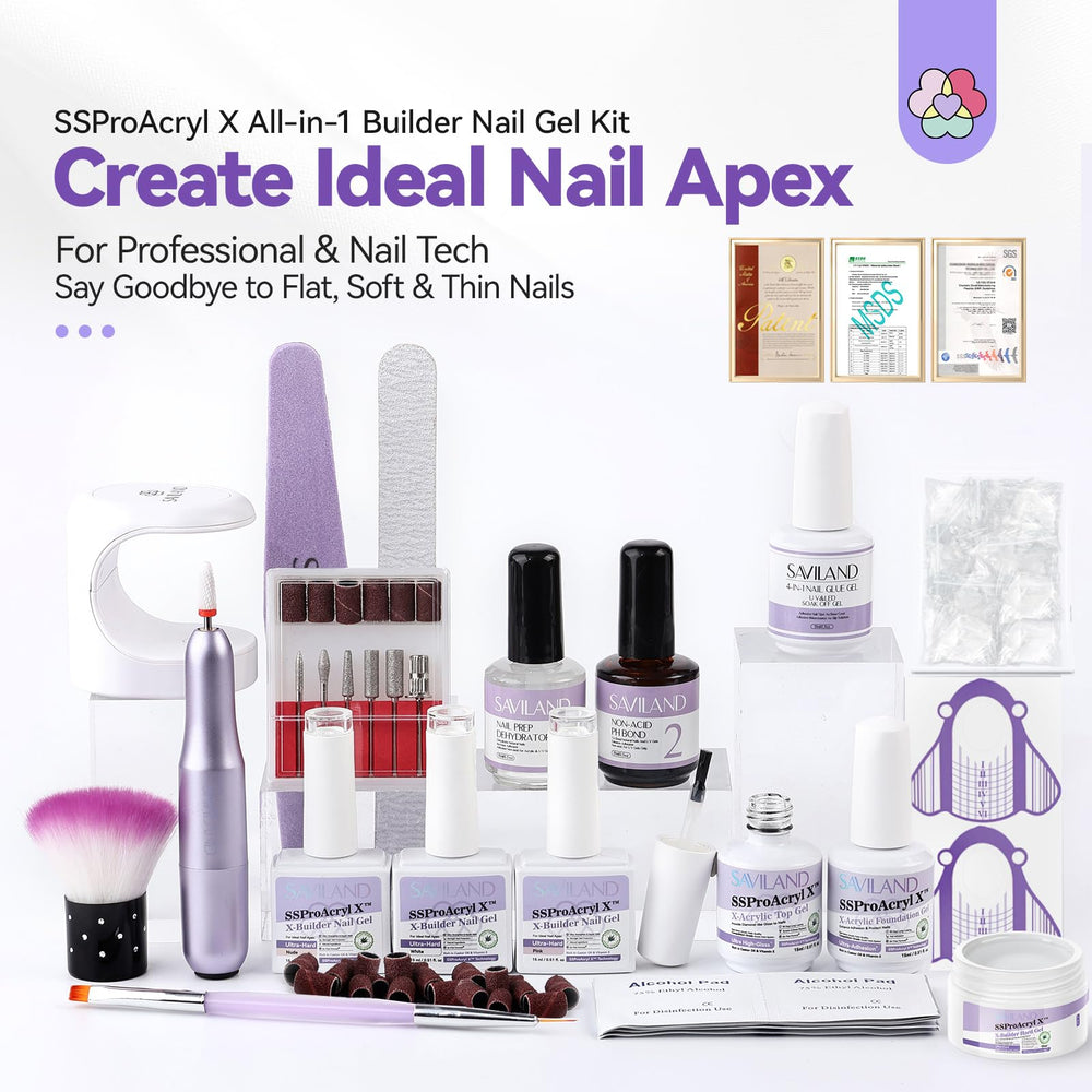 SAVILAND Nail Drill Kit setup highlights efficient shaping and smooth filing.