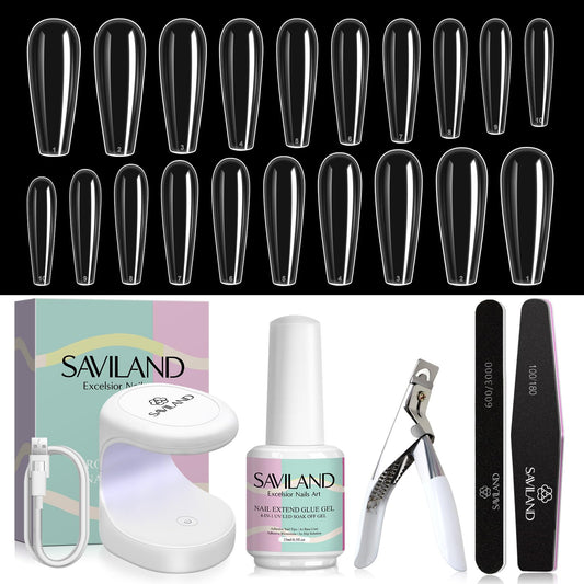 SAVILAND nail kit beginners setup for at-home manicure with all-in-one tools.