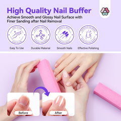 SAVILAND nails after removal close-up shows clean cuticles and smooth edges.