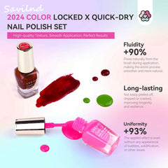 SAVILAND plant-based formula with castor oil and Vitamin E supports nail health.