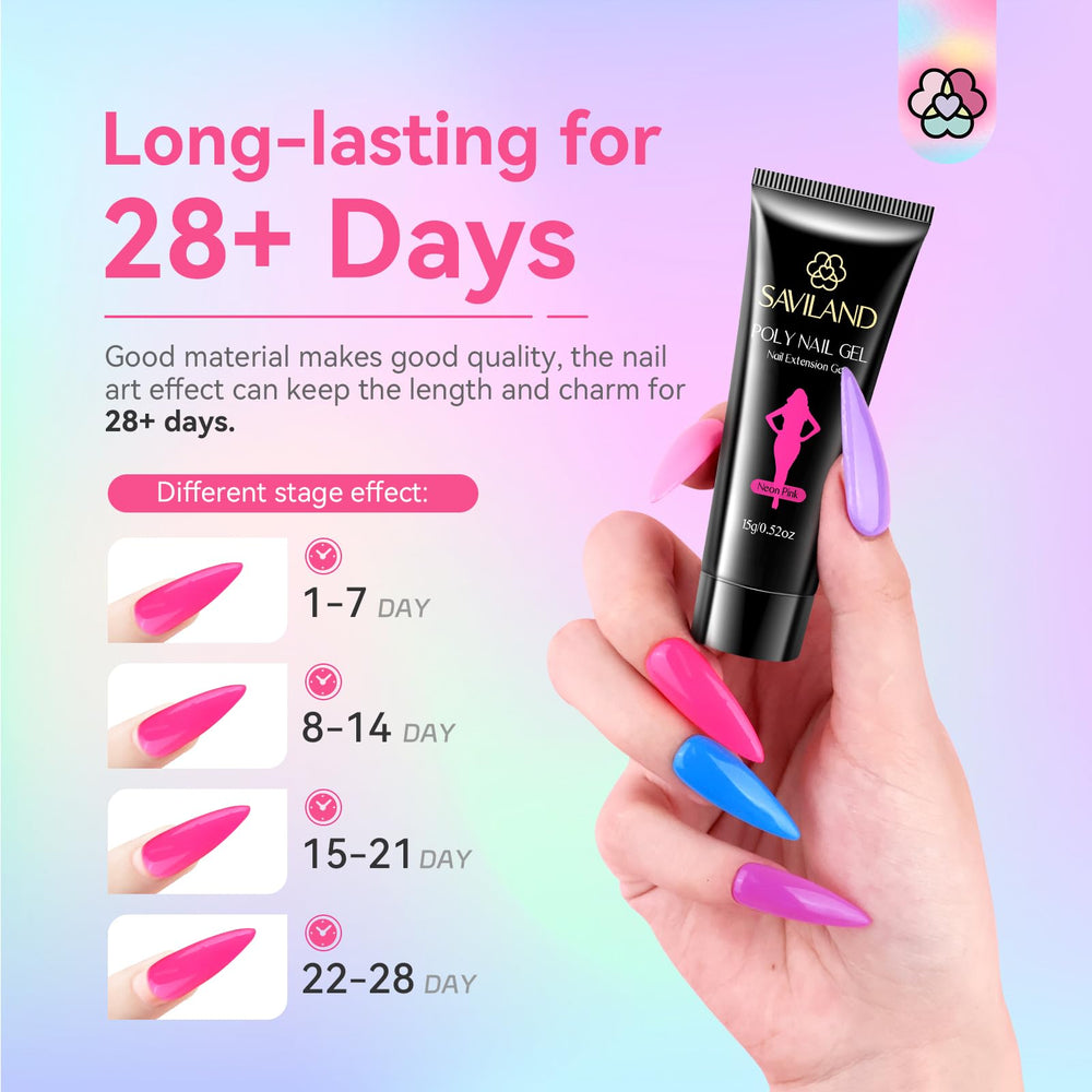 SAVILAND Poly Gel Nail Colors safe, low-odor formula suitable for professionals.