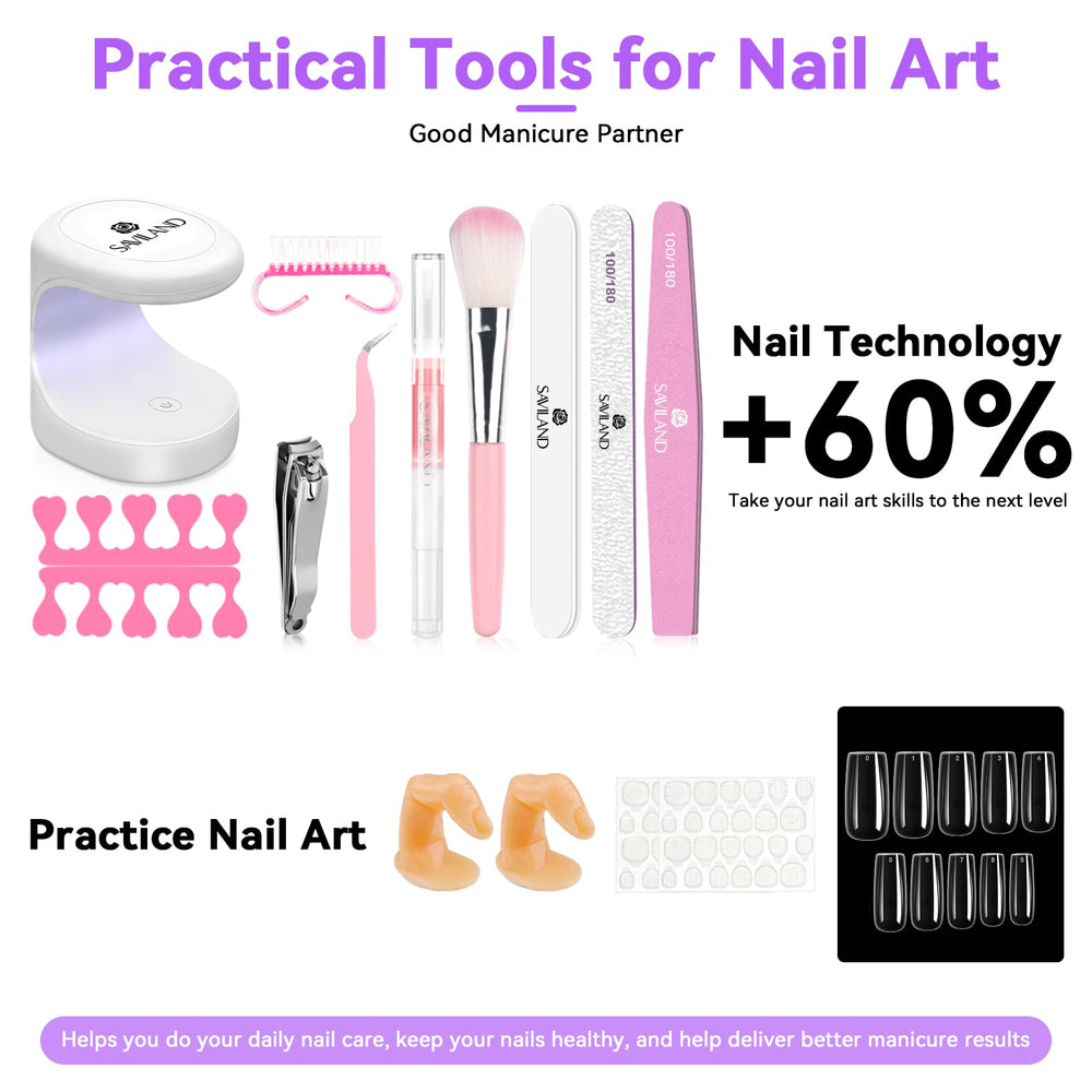 SAVILAND practice fingers help nail art practice