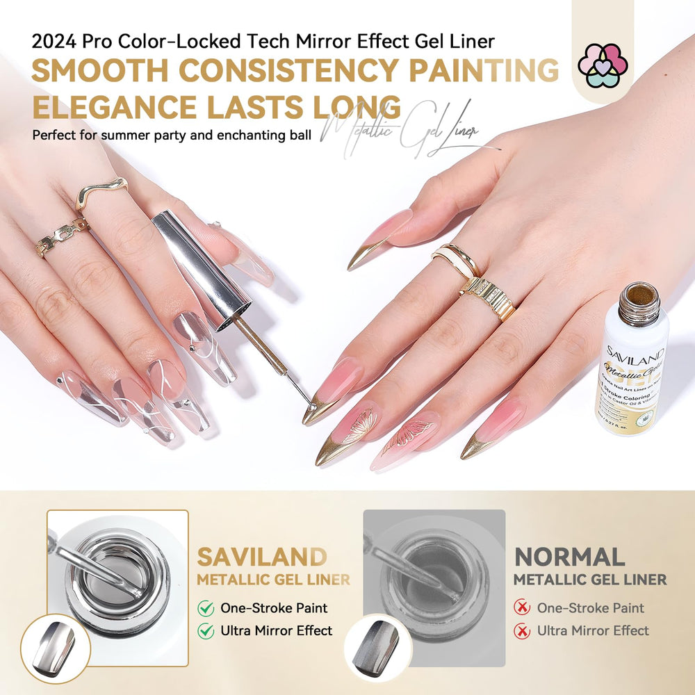 SAVILAND thin brush gel liner enables sharp lines and patterns.