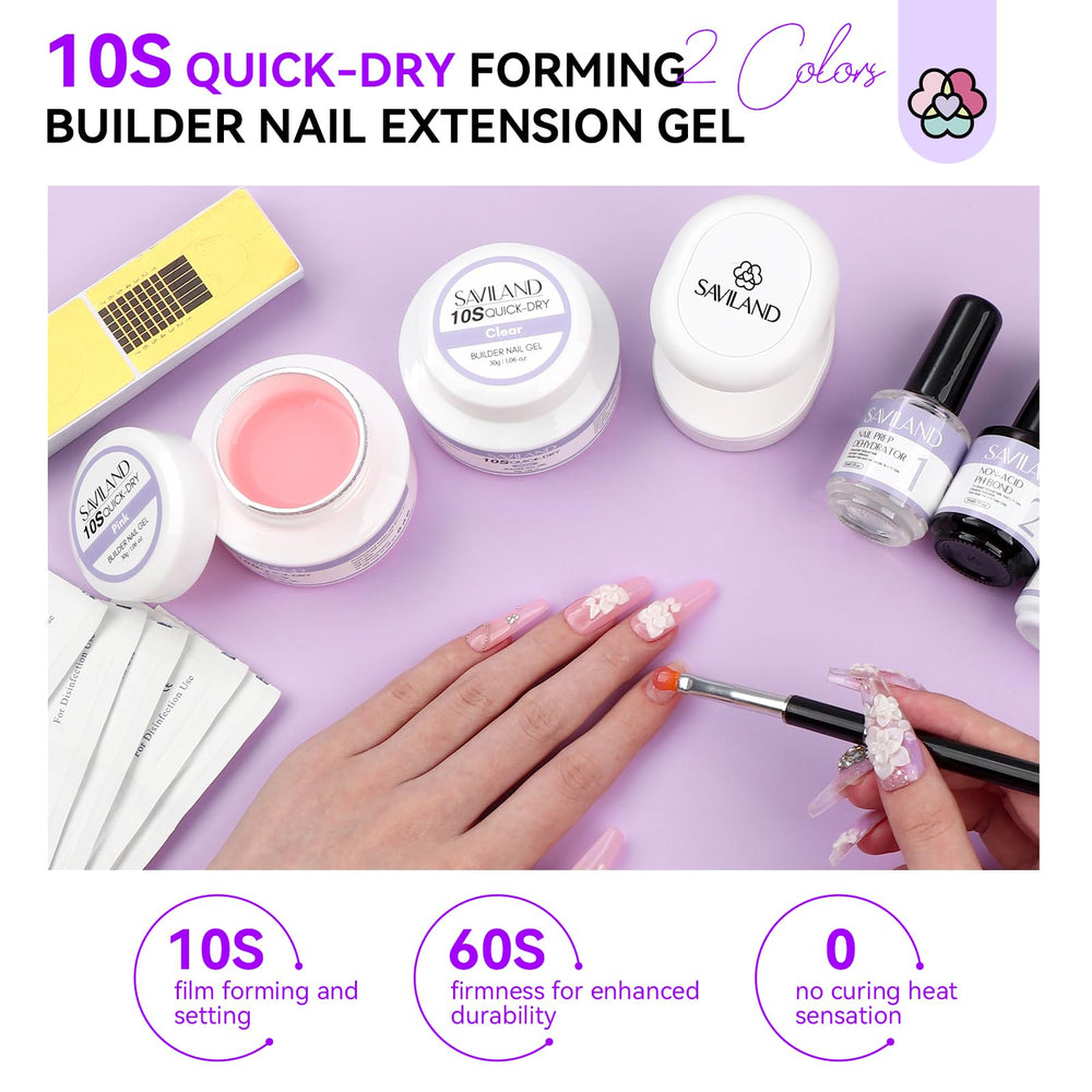 SAVILAND top gel provides lasting shine and surface protection.