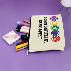 Sazuwu travel pouch makeup bag slim design for easy packing