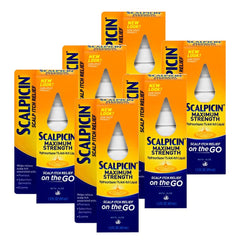 Scalpicin scalp itch relief bottle showing quick relief potential during flare-ups.