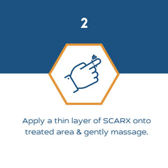 Scarx daily scar care routine in progress