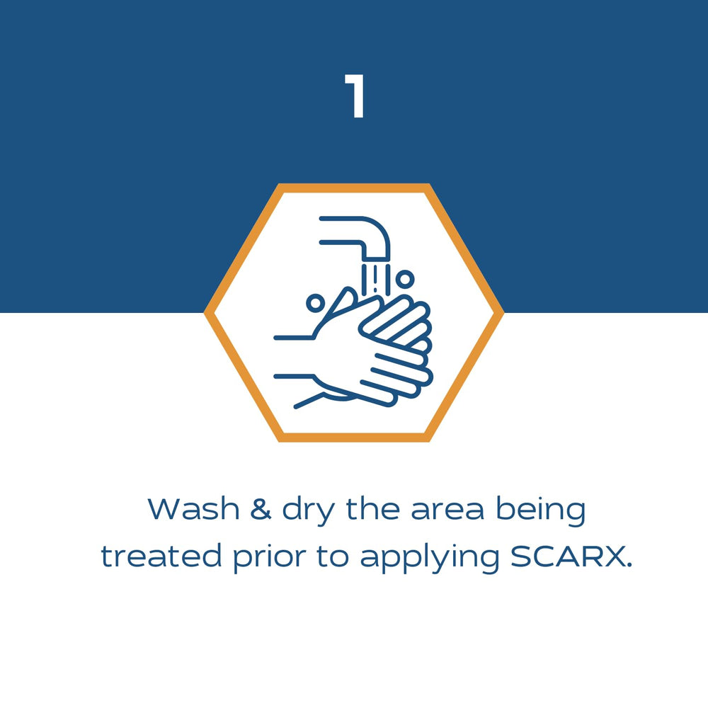 Scarx zero-point-five-oz bottle offers long-lasting scar care