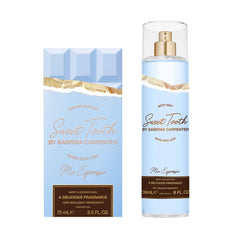 SCENT BEAUTY Sabrina Carpenter EDP bottle on vanity for a chic, confident daily scent.