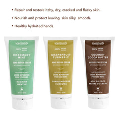 Scentuals shea butter formula image emphasizes deep nourishment.