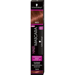 Schwarzkopf Hair Mascara Red delivers natural-looking grey coverage on roots.