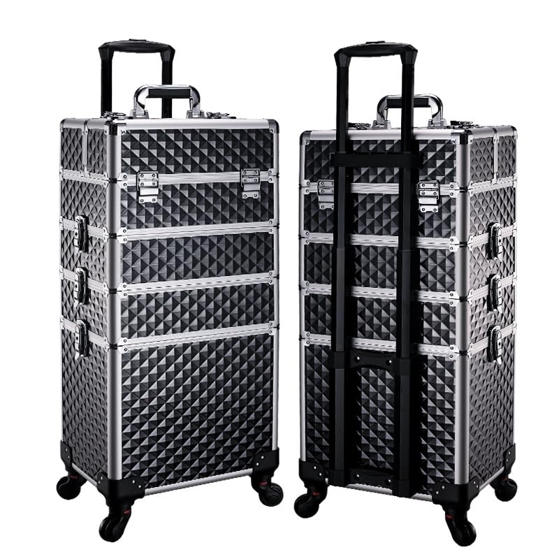 SCIKHEFT 5-in-1 makeup trolley main compartments for organized storage and easy access
