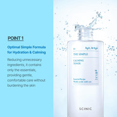 SCINIC Simple Calming Toner ingredients highlight minimal, skin-friendly components