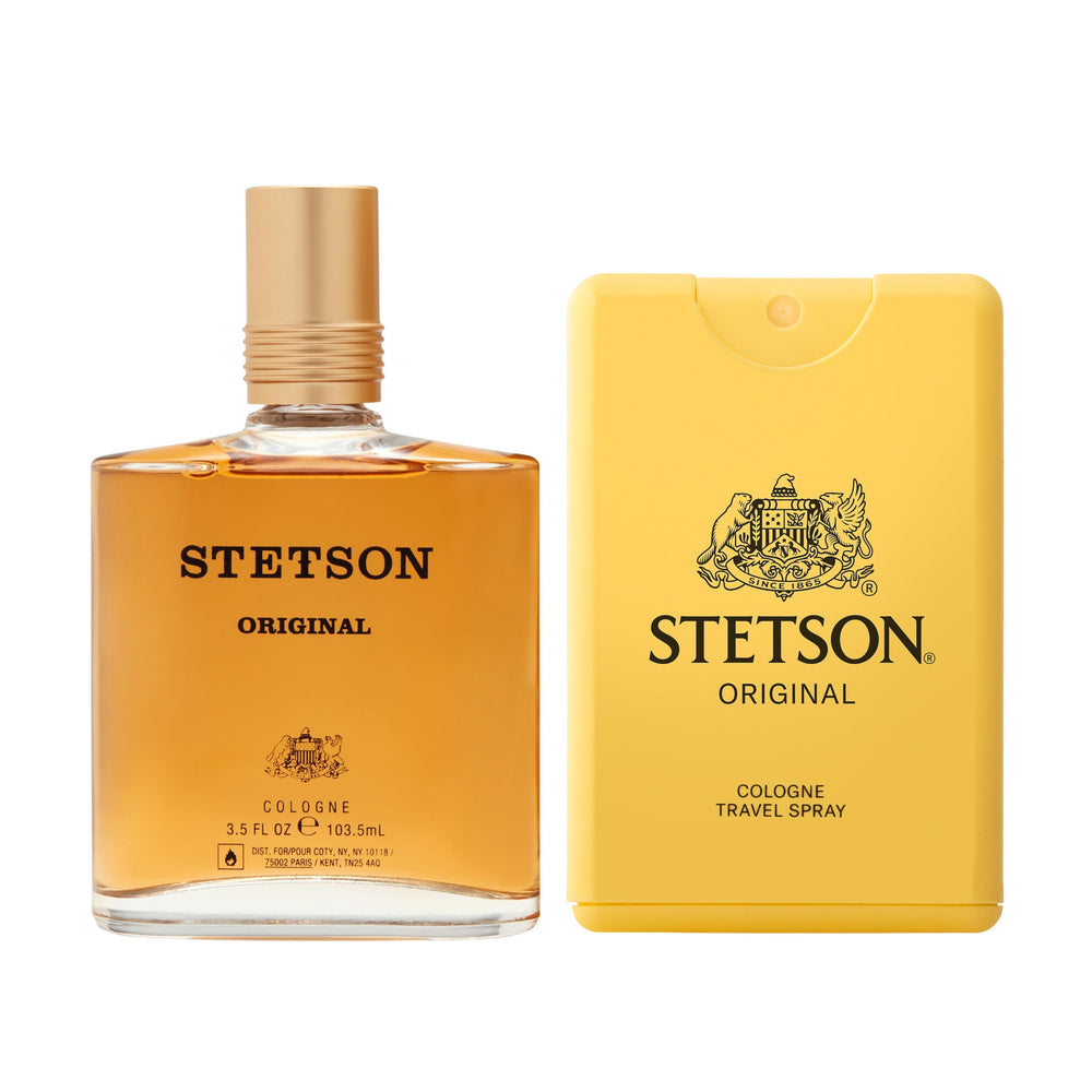 SCENT BEAUTY Stetson Original bottle front showing rugged cedar and citrus notes for daily wear