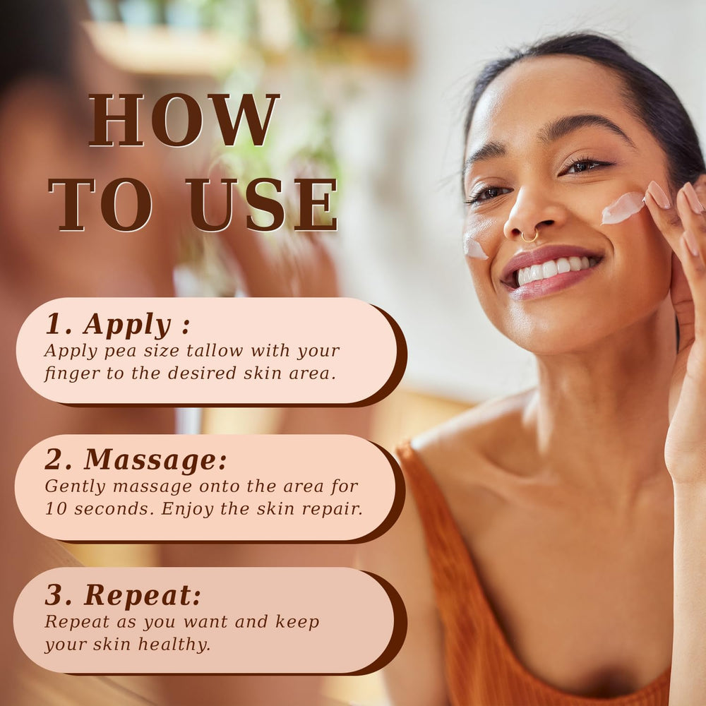 Scosvvi ingredients label featuring grass-fed tallow and honey