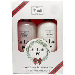 Scottish Fine Soaps Au Lait hand wash bottle pump for easy daily cleansing.