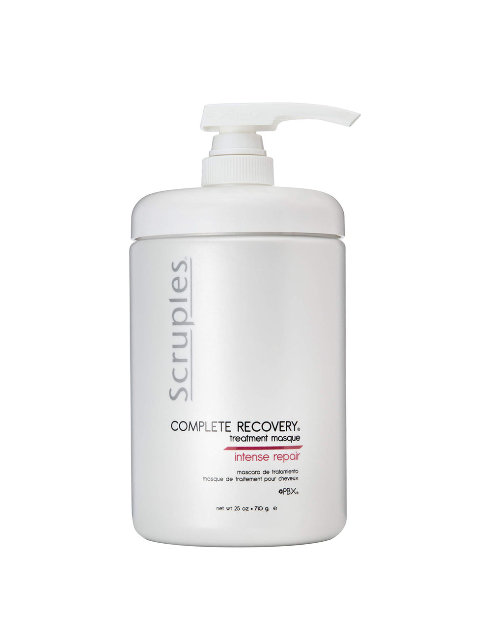 Scruples Complete Recovery Masque bottle offering deep conditioning for damaged, chemically treated hair.