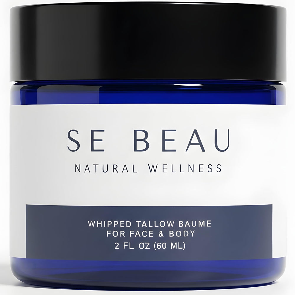 Se Beau Tallow Balm jar with whipped texture delivering skin hydration