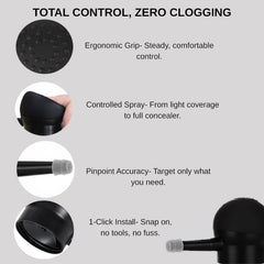 Seaboll 2-in-1 spray applicator provides precise control for hairline and beard.