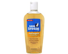 Seabreeze Astringent cotton pad application on skin during routine.