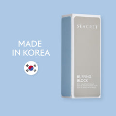 SEACRET Minerals Professional Nail Buffer Block result with shiny natural nails