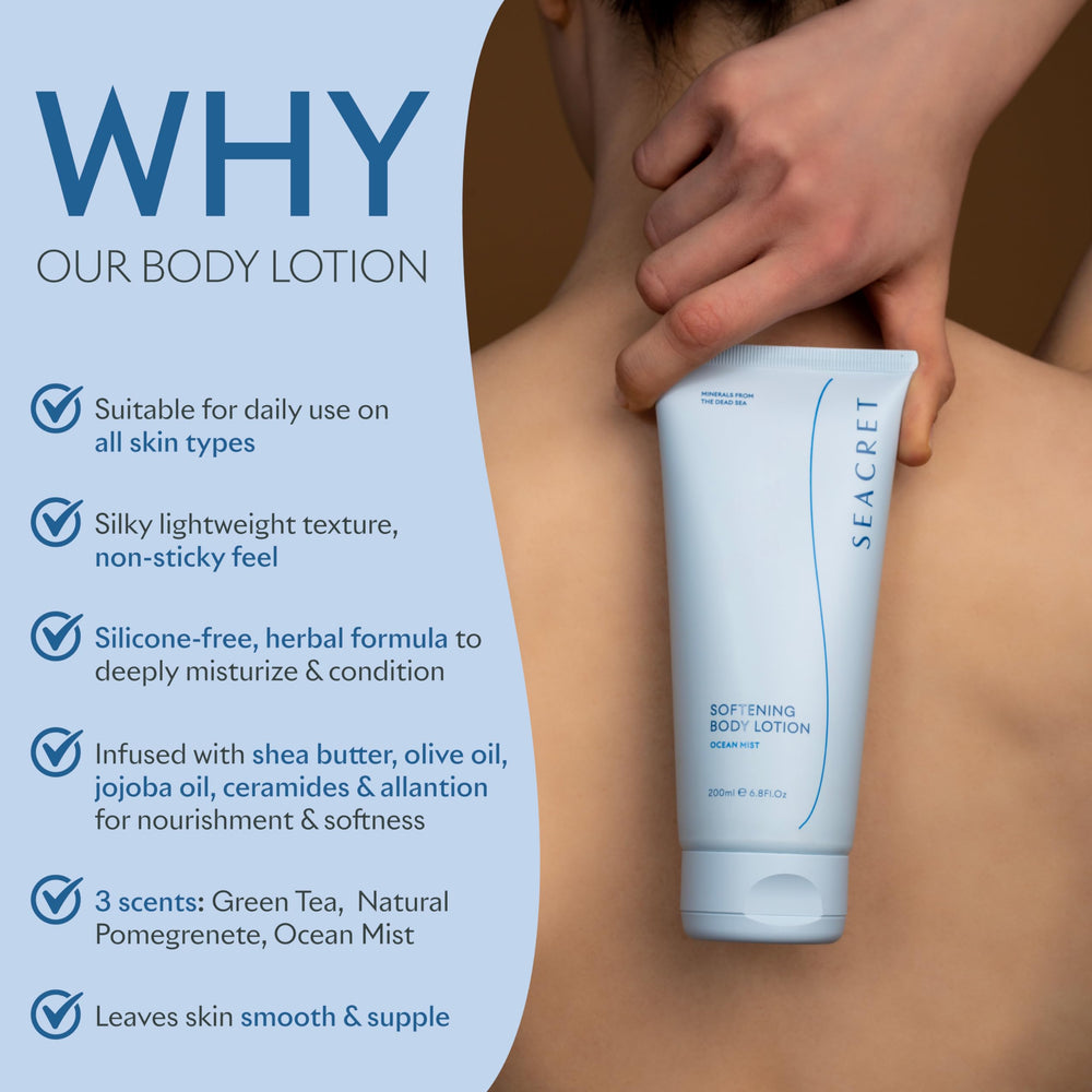 SEACRET shea butter components providing emollience in the lotion