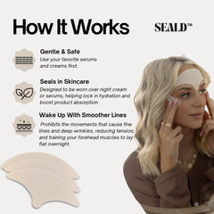 Close-up of SEALD adhesive showing gentle latex-free material for sensitive skin.