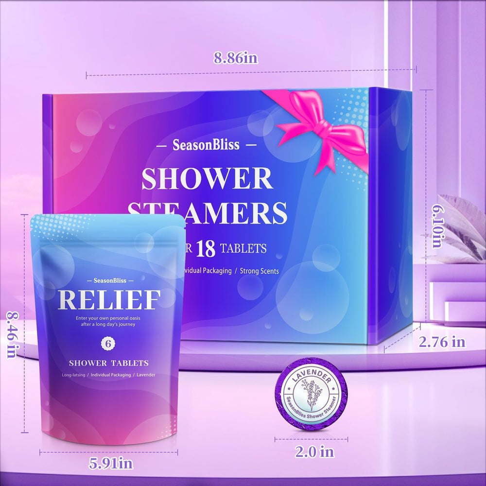 SeasonBliss lemon scent shower steamer on a tray for a refreshing start