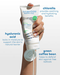 Cream texture swatch from Seaweed Bath Co. firming cream for smoother skin