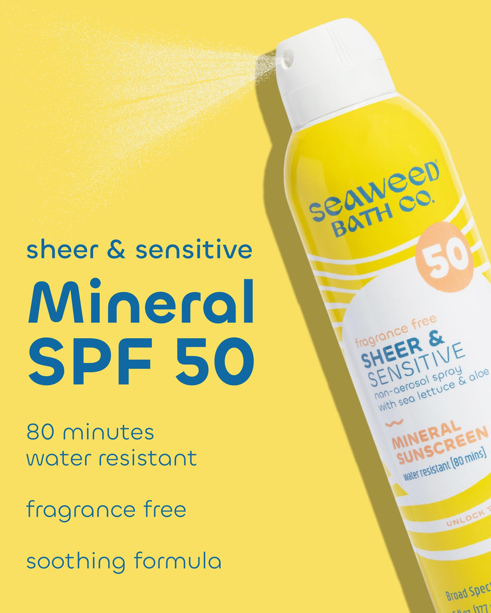 Clear blend after spraying helps avoid white residue on skin.