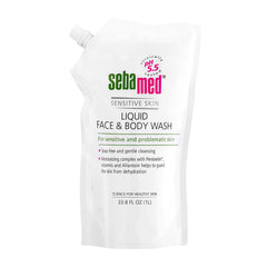 SEBAMED refill pack for sensitive skin with eco-friendly packaging.