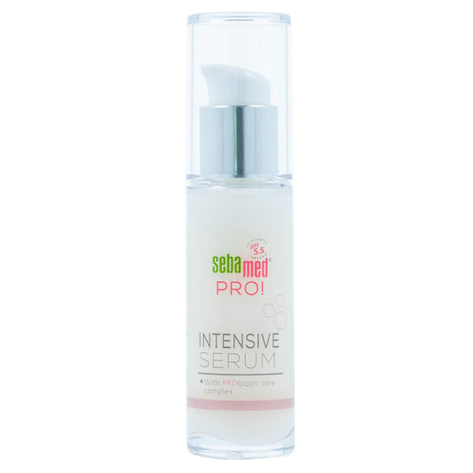 Sebamed Pro Intensive Serum bottle pump for easy application and hydration.