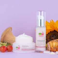 Sebamed Pro Intensive Serum smooth texture close-up for even skin tone.