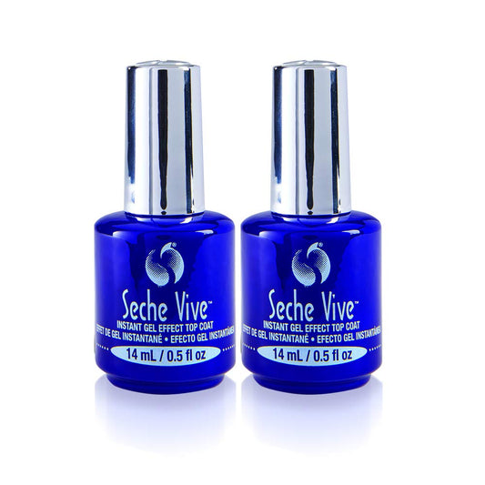 Seche Vive bottle close-up showing gel-like shine without lamp