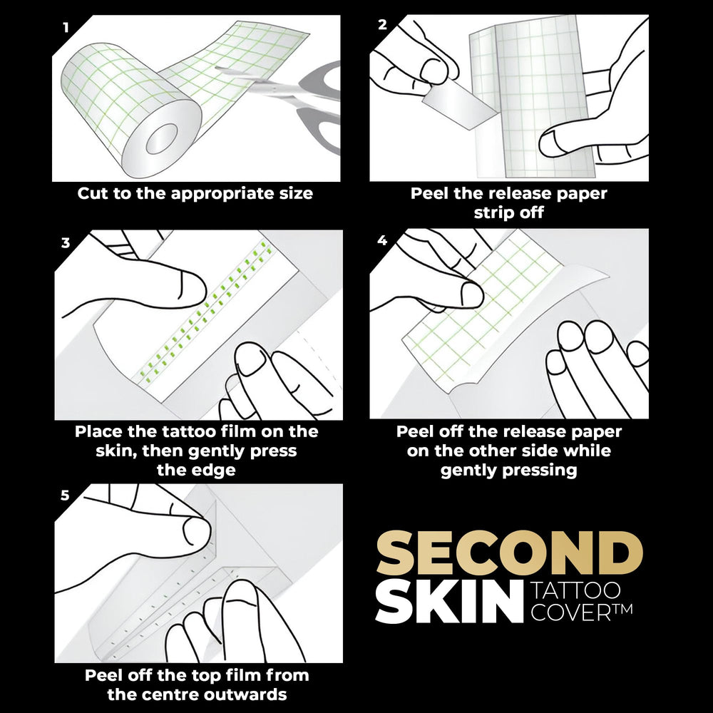 Second Skin Tattoo Cover matte finish reduces fabric sticking for comfortable wear.