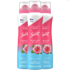 Secret Dry Spray bottle offers long-lasting protection with a quick-dry feel.