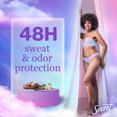 Secret Dry Spray in-hand application demonstrating quick, even coverage.